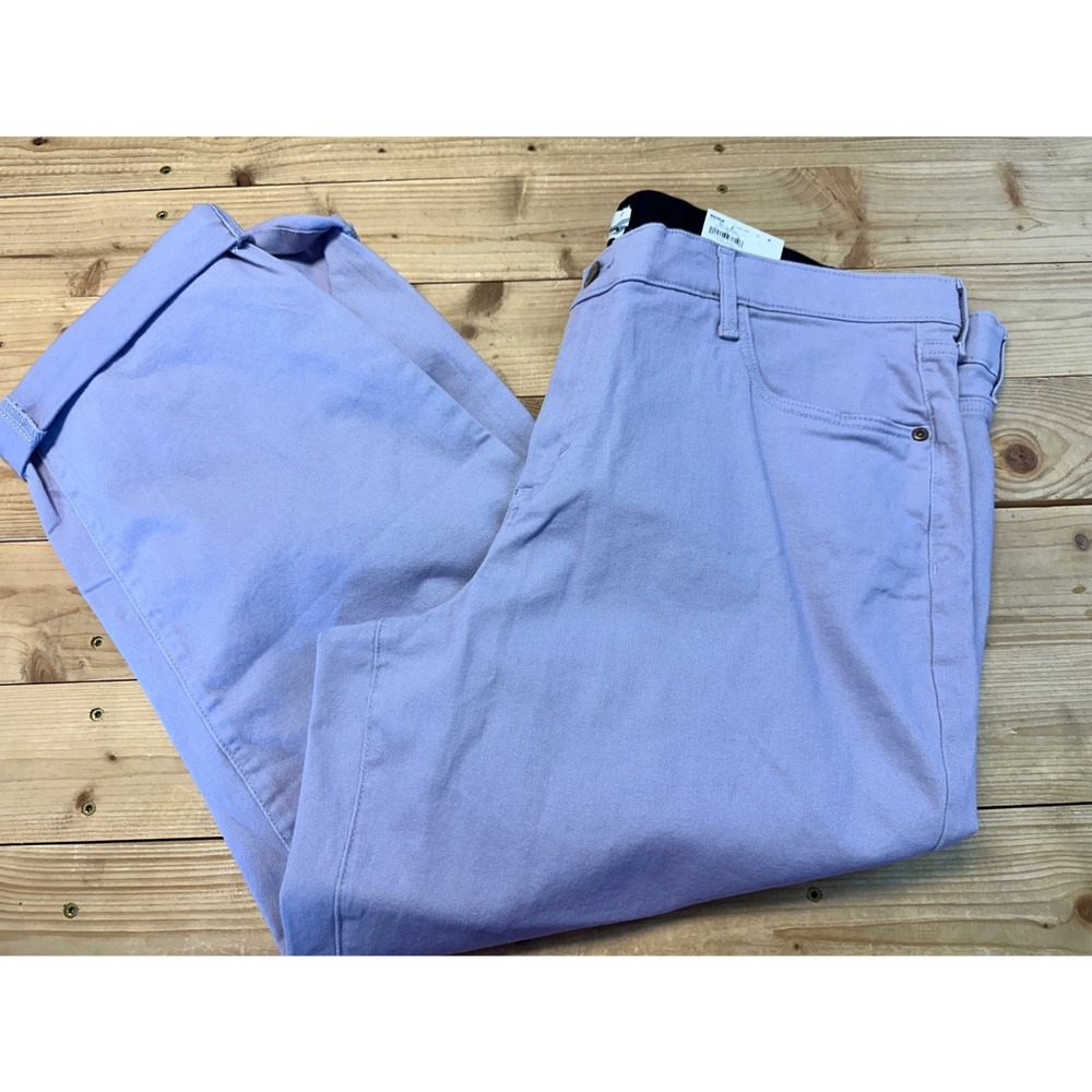 Sonoma Goods For Life Girlfriend Jeans Womens 16W Lavender Purple Stretch Denim